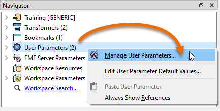 Manage User Parameters